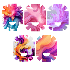 Abstraktse värviline mustriga kleeps Nano pumbale combo